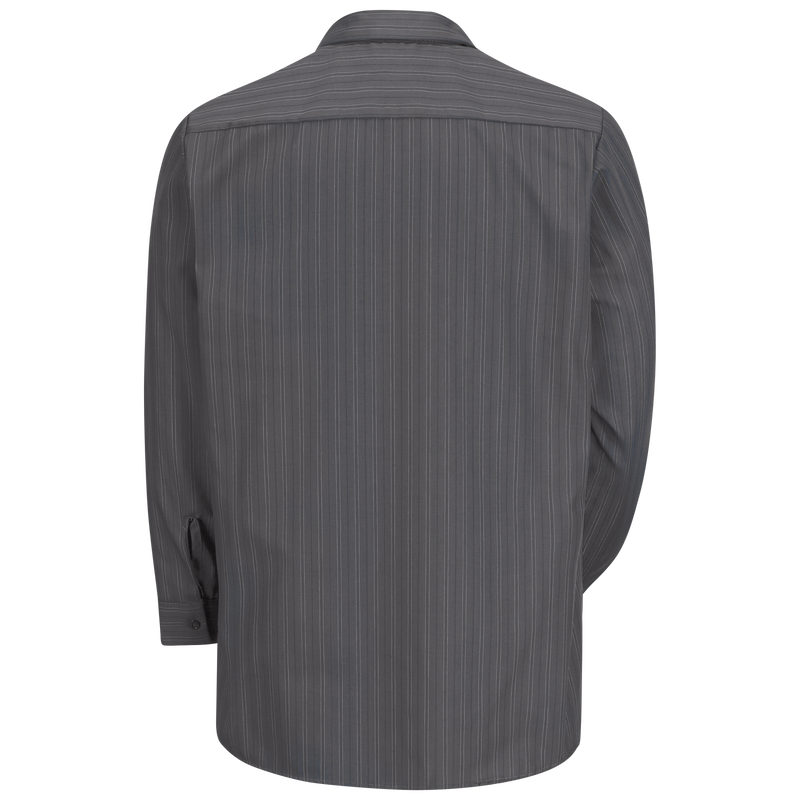 Men's Long Sleeve Industrial Striped Work Shirt image number 2