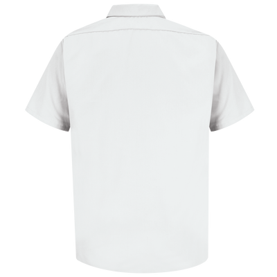 Men's Short Sleeve Specialized Pocketless Polyester Work Shirt