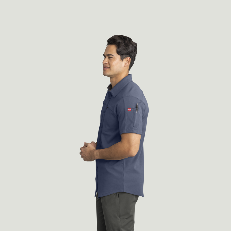 Men's Snap Front Jersey Short Sleeve Work Shirt image number 7