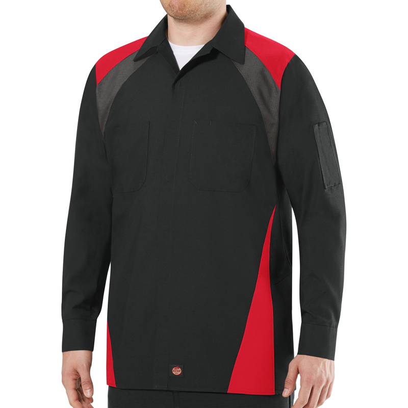Men's Long Sleeve Tri-Color Shop Shirt image number 3