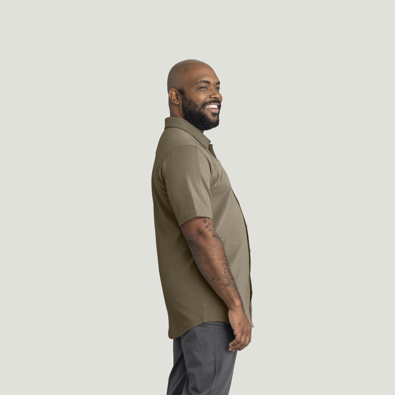 Men's Snap Front Jersey Short Sleeve Work Shirt image number 4