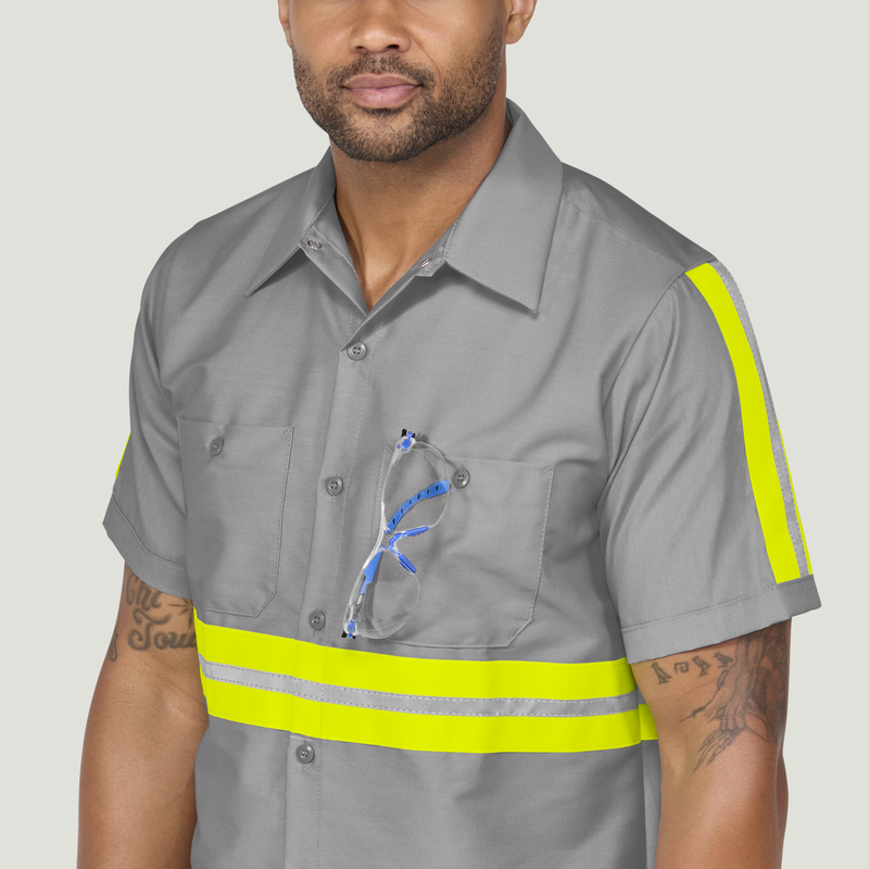 Short Sleeve Enhanced Visibility Industrial&nbsp;Work Shirt image number 11