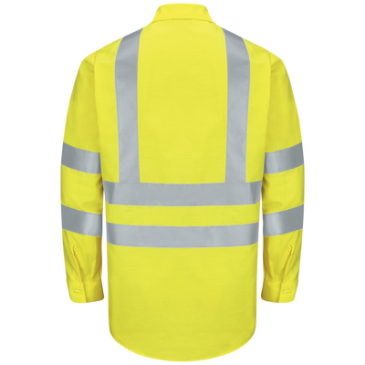 Men's Hi-Visibility Long Sleeve Ripstop Work Shirt - Type R, Class 3