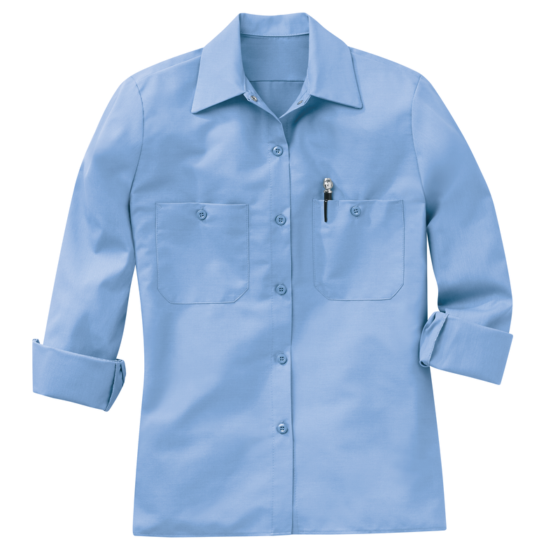 Women's Long Sleeve Industrial Work Shirt image number 4