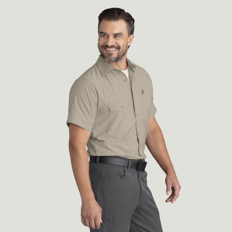 Men's Cooling Short Sleeve Work Shirt image number 8