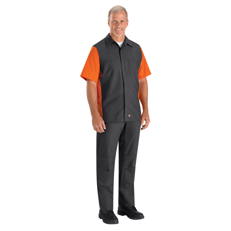 Men's Short Sleeve Two-Tone Crew Shirt image number 3