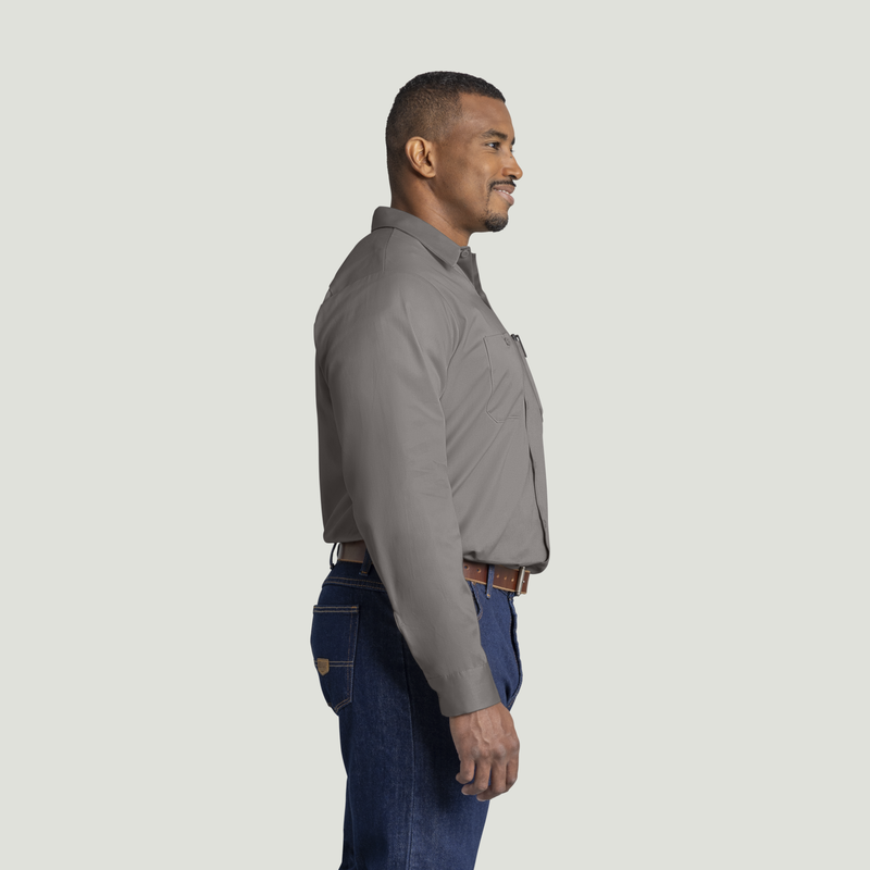 Men's Long Sleeve Wrinkle-Resistant Cotton Work Shirt image number 8