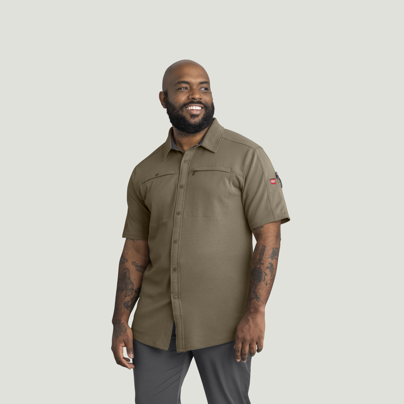 Men's Snap Front Jersey Short Sleeve Work Shirt image number 1