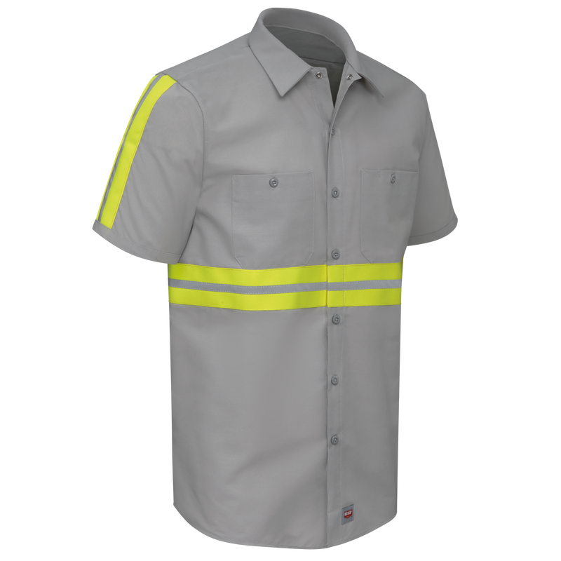 Short Sleeve Enhanced Visibility Industrial Work Shirt image number 3