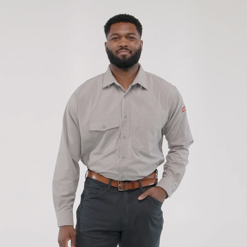 Men's Cooling Long Sleeve Work Shirt image number 13