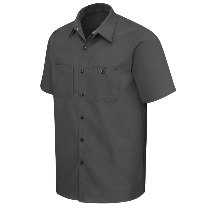 Red Kap SP24 Industrial Short Sleeve Work Shirt - Charcoal - 3XL