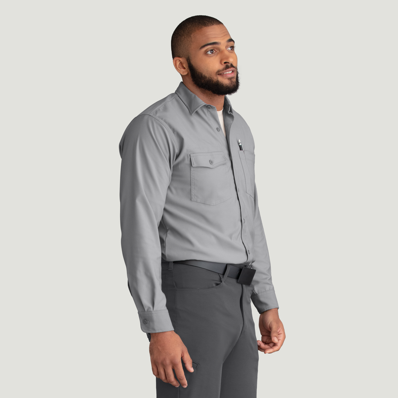 Men's Cooling Long Sleeve Work Shirt image number 4