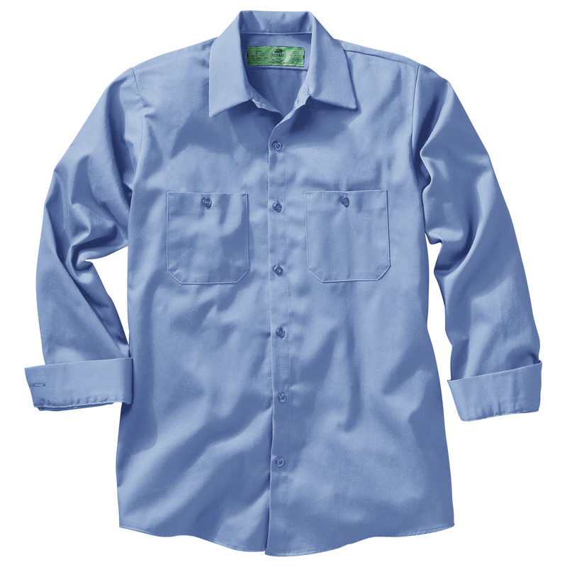 Men's Long Sleeve Wrinkle-Resistant Cotton Work Shirt image number 4