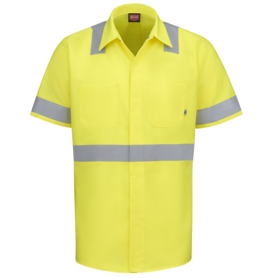 Short Sleeve Hi-Visibility Ripstop Work Shirt with MIMIX® + OilBlok, Type R Class 2