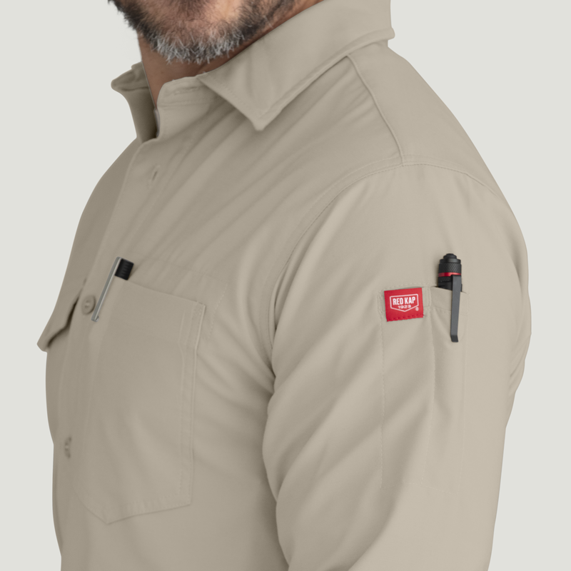 Men's Cooling Long Sleeve Work Shirt image number 14