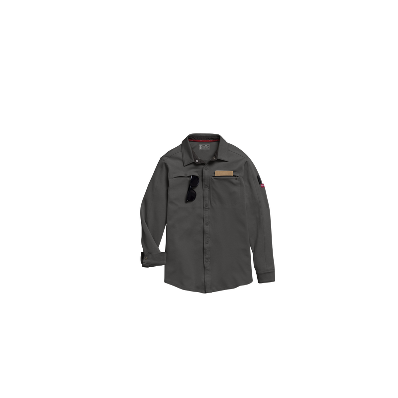 Men's Snap Front Jersey Long Sleeve Work Shirt image number 16