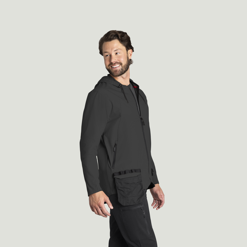 Men’s Performance Hooded Windbreaker Jacket with ToolShift Pocket image number 4