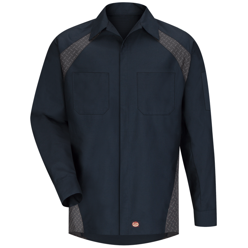 Men's Long Sleeve Diamond Plate Shop Shirt image number 1