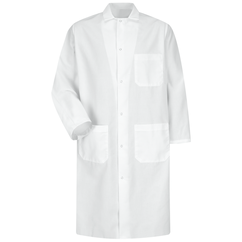 Gripper-Front Spun Polyester Butcher Coat with Interior Pocket image number 0