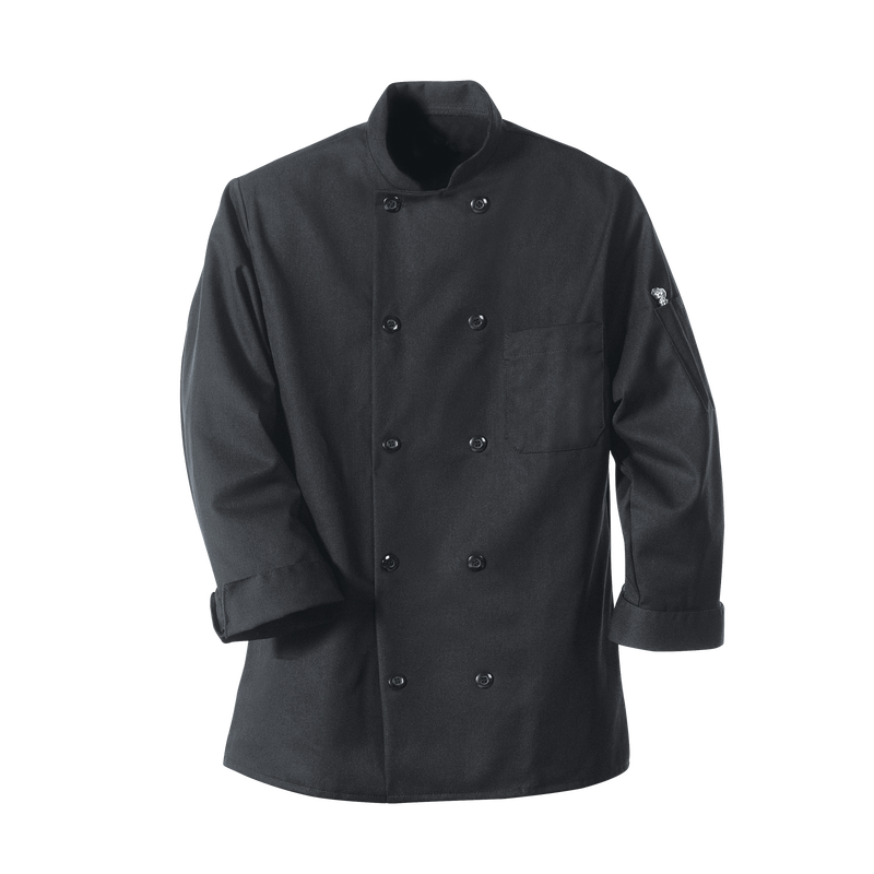 Black Chef Coat Ten Pearl Buttons image number 0
