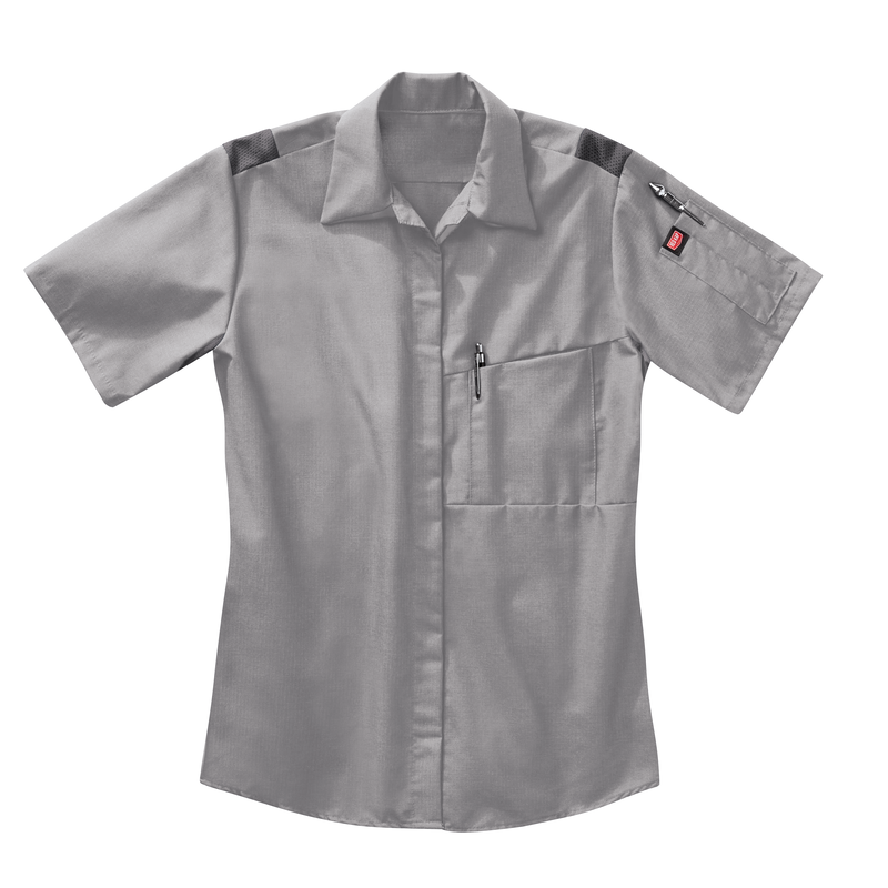 Women's Short Sleeve Performance Plus Shop Shirt with OilBlok Technology image number 5