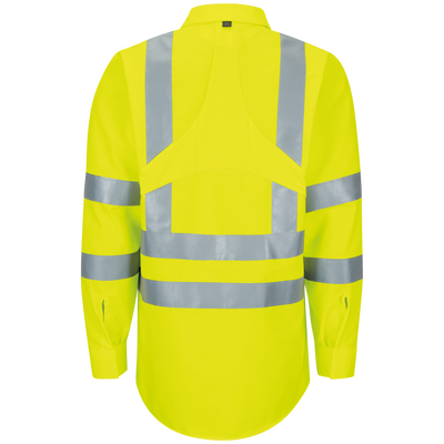 Long Sleeve Hi-Visibility Ripstop Work Shirt with MIMIX® + OilBlok, Type R Class 3