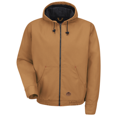 Blended Duck Zip-Front Hooded Jacket