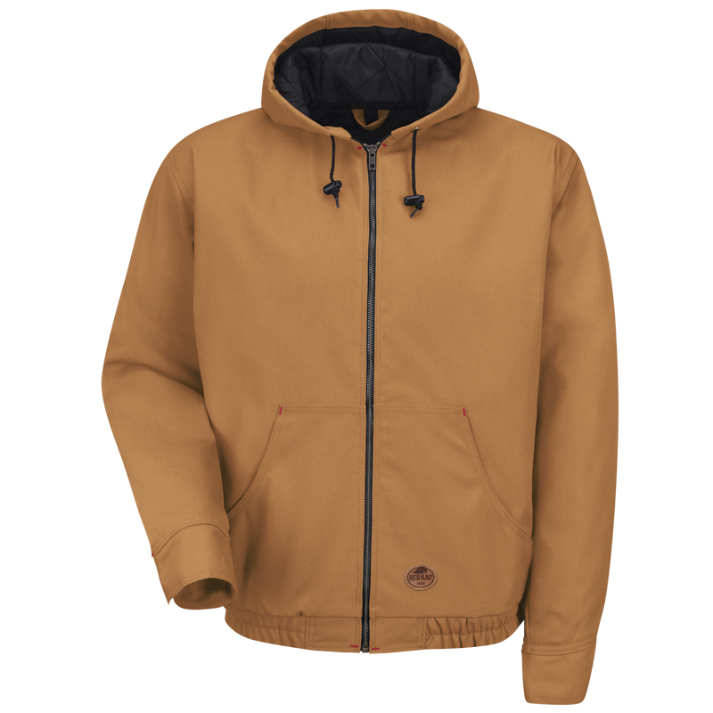 Blended Duck Zip-Front Hooded Jacket image number 1