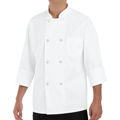 Eight Pearl Button Chef Coat