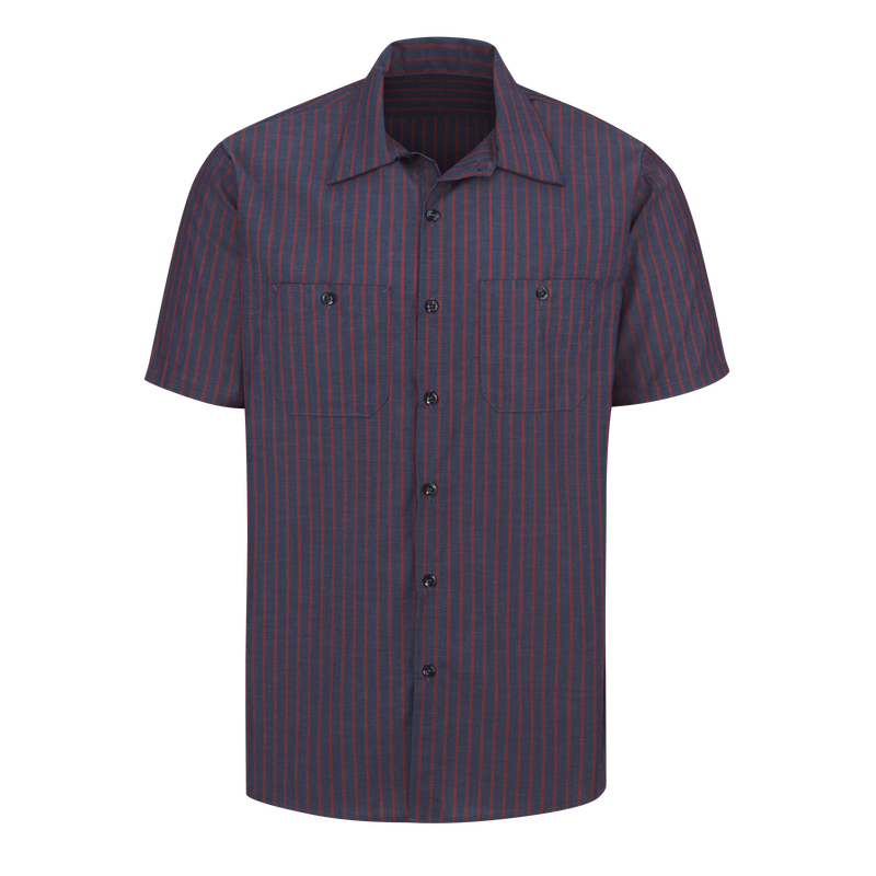 Men's Short Sleeve Industrial Stripe Work Shirt Red Kap®
