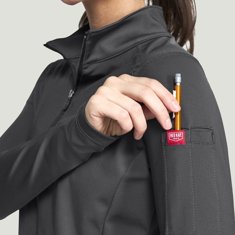 Women's Performance Quarter Zip Cadet Collar Pullover image number 10