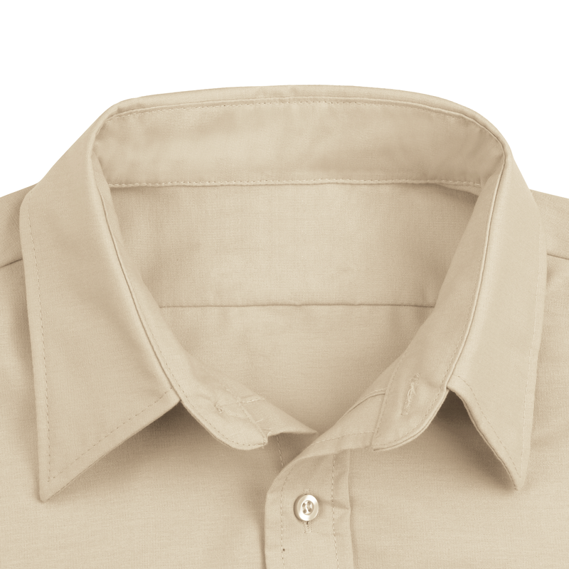 Men's Short Sleeve Solid Dress Uniform Shirt image number 4