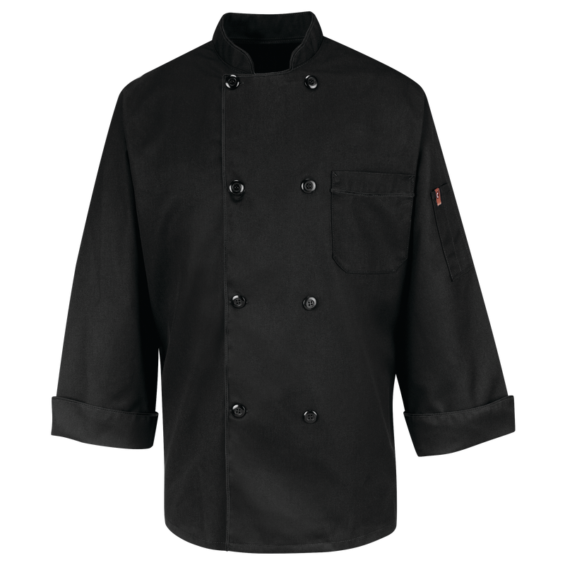 Eight Pearl Button Black Chef Coat image number 0