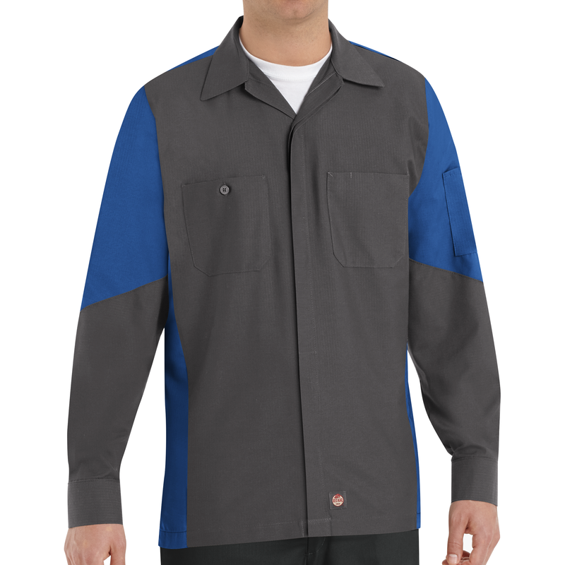 Men's Long Sleeve Two-Tone Crew Shirt image number 3