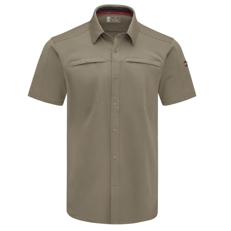 Men's Snap Front Jersey Short Sleeve Work Shirt image number 9