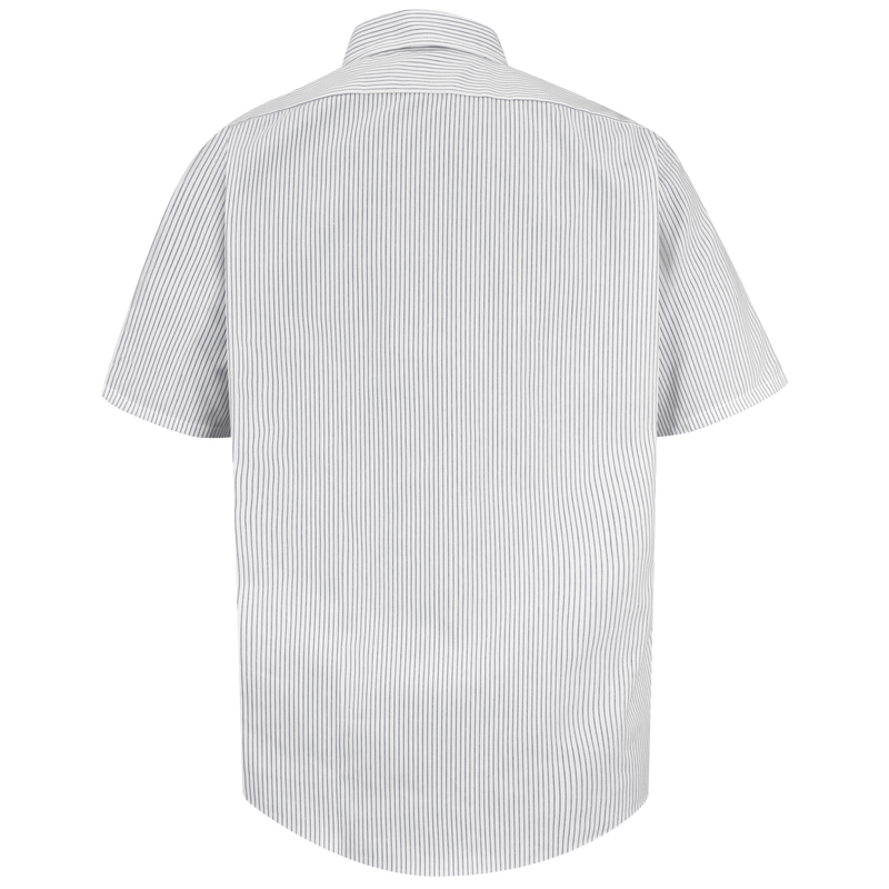 Men's Short Sleeve Striped Dress Uniform Shirt image number 1