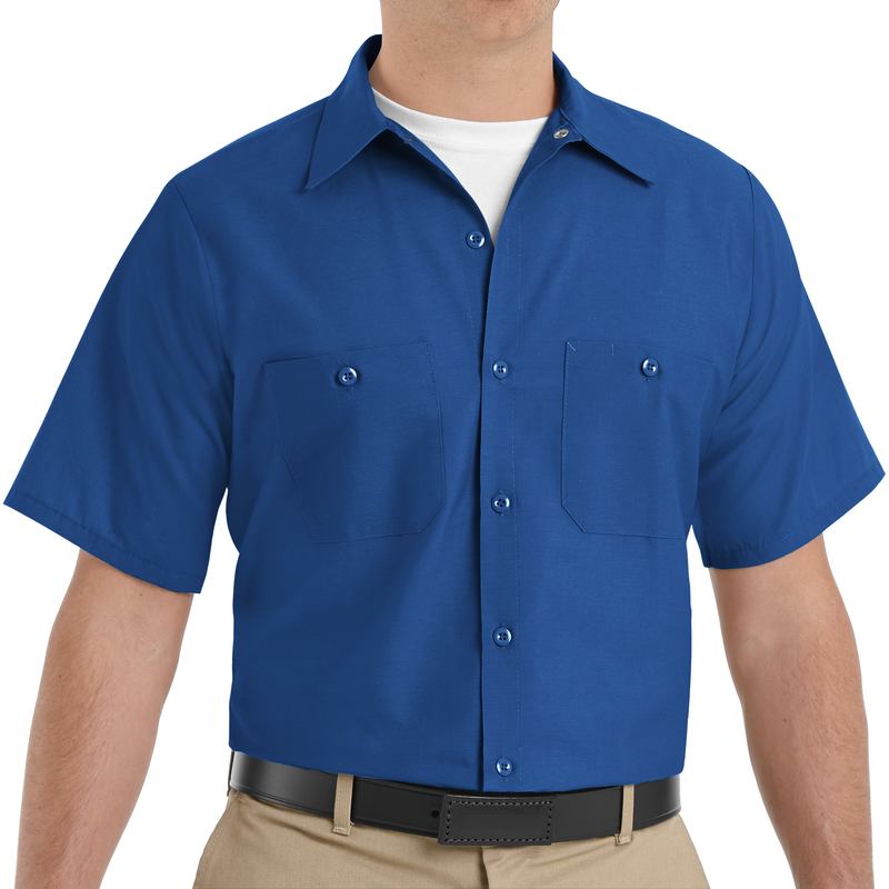 Men's Short Sleeve Industrial Work Shirt image number 2