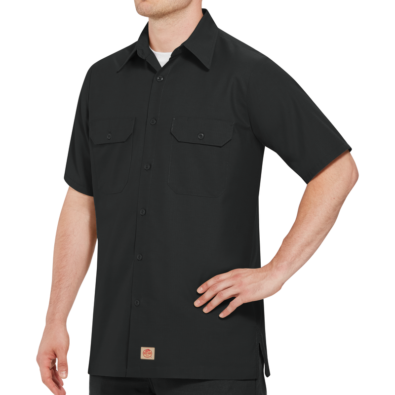 Men's Short Sleeve Solid Rip Stop Shirt image number 3