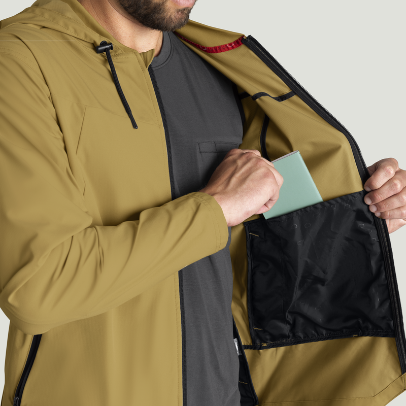 Men&rsquo;s Performance Hooded Windbreaker Jacket with ToolShift Pocket image number 13