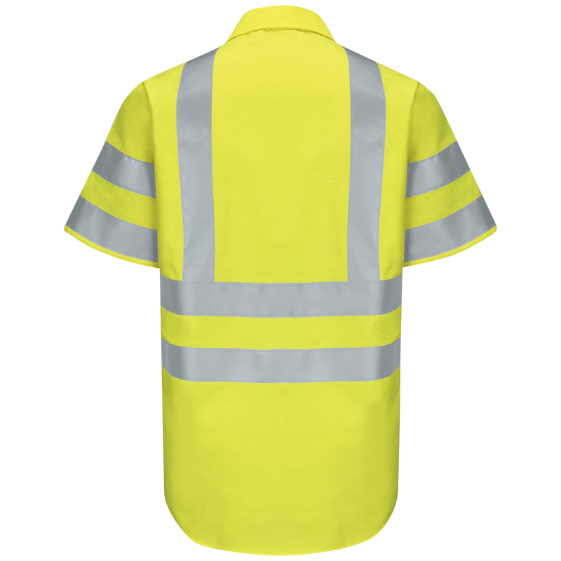 Men's Hi-Visibility Short Sleeve Ripstop Work Shirt - Type R, Class 3 image number 1