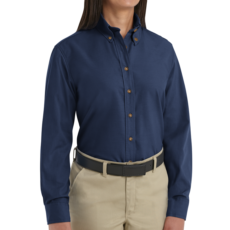Women's Long Sleeve Poplin Dress Shirt image number 3