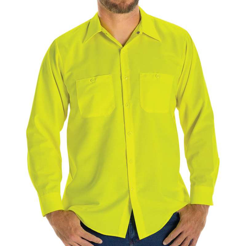 Long Sleeve Enhanced Visibility Ripstop Work Shirt image number 2