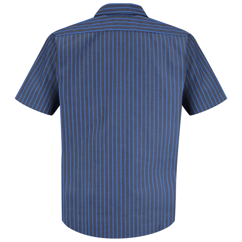 Men's Short Sleeve Industrial Stripe Work Shirt image number 1
