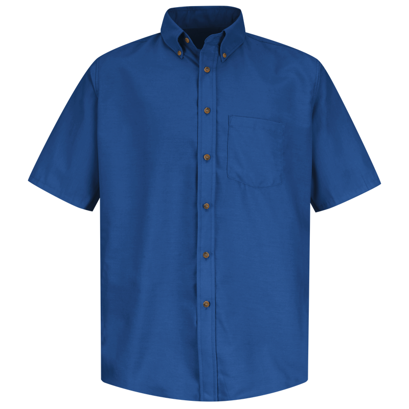 Royal blue mens dress shirt short sleeve best sale