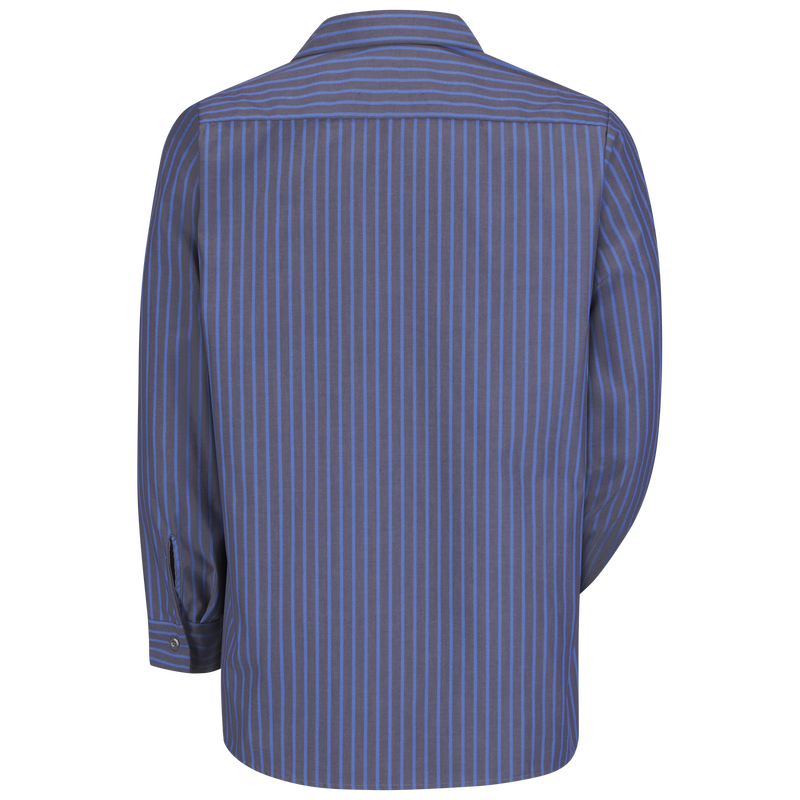 Men's Long Sleeve Industrial Stripe Work Shirt image number 2