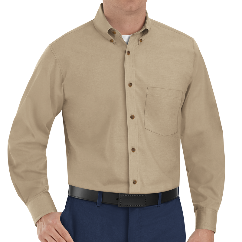Men's Long Sleeve Poplin Dress Shirt image number 3