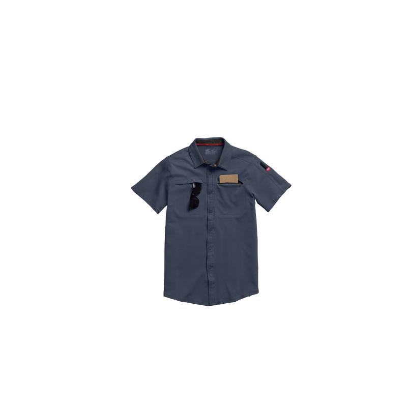 Men's Snap Front Jersey Short Sleeve Work Shirt image number 16