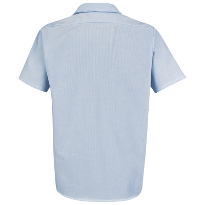 Men's Short Sleeve Industrial Stripe Work Shirt