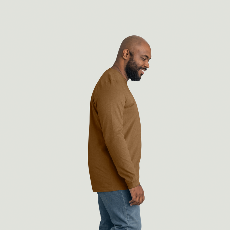Men's Slim Fit Cotton Long Sleeve Pocket T-Shirt image number 8