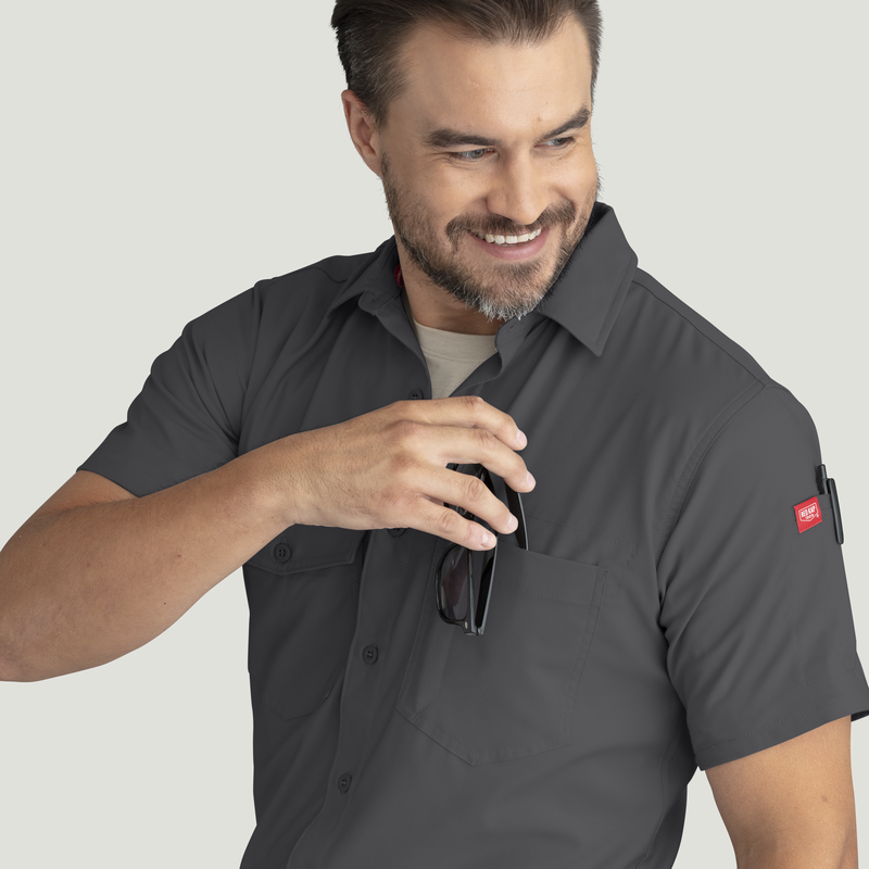 Men's Cooling Short Sleeve Work Shirt image number 12